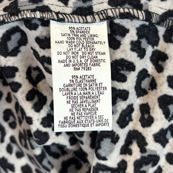 Alex Evenings Shimmer Jacket Animal Print Leopard Mandarin Zip‎ Diamond Pull - Picture 6 of 12